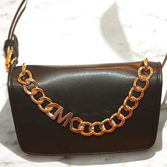 Michael Kors Belt Bag with Signature MK Embossed Goldtone Chain - NWT S/M & L/XL - Picture 6 of 15